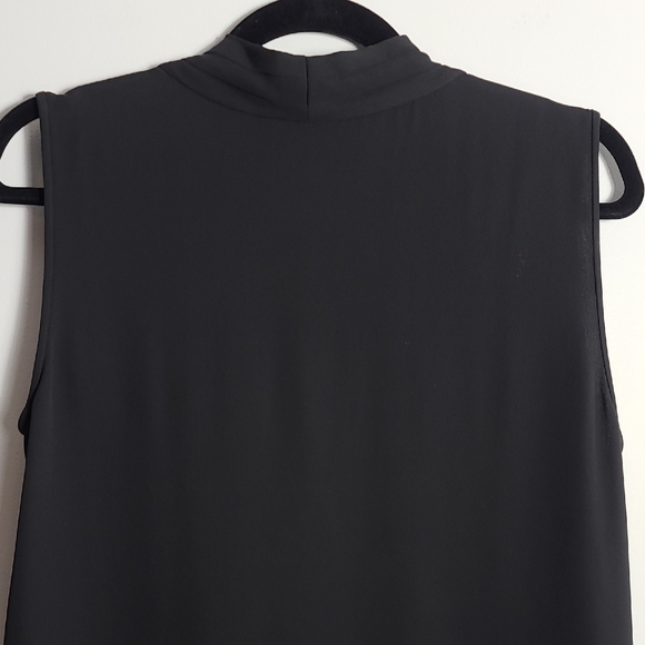 BCBGMAXAZRIA Cecil Asymmetric Sleeveless Top In Black Size Small - Picture 16 of 16